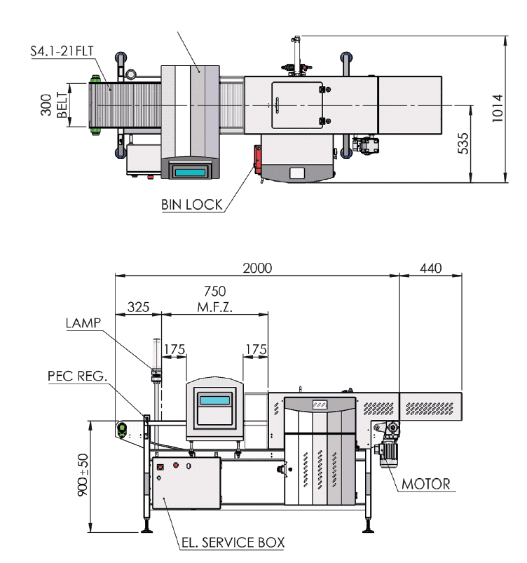 Specifiche tecniche sistema Metal Detector industriale Loma IQ3+E