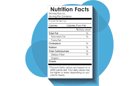 esempio etichetta nutrition fact per prodotti alimentari