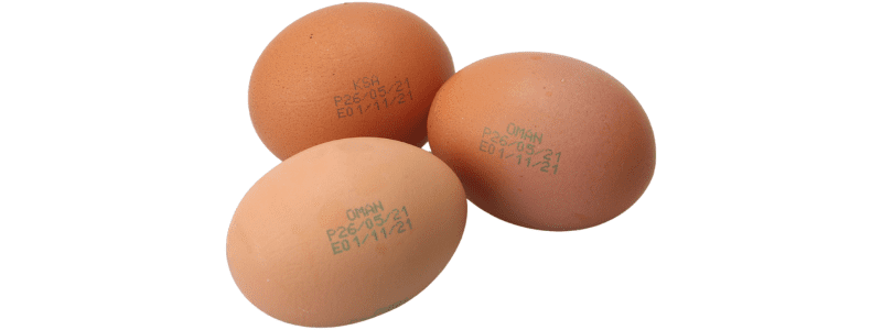 esempio data di scadenza stampata su uova
