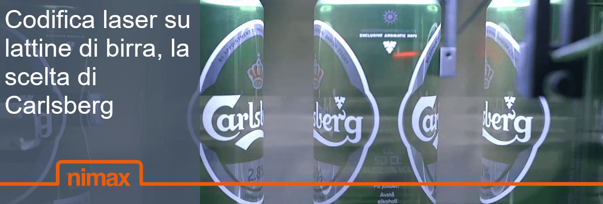 codifica laser su lattine di birra carlsberg domino f720i