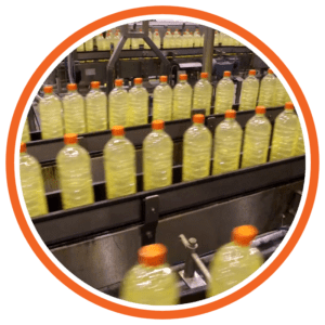 codifica e marcatura inkjet su bottiglie d'olio