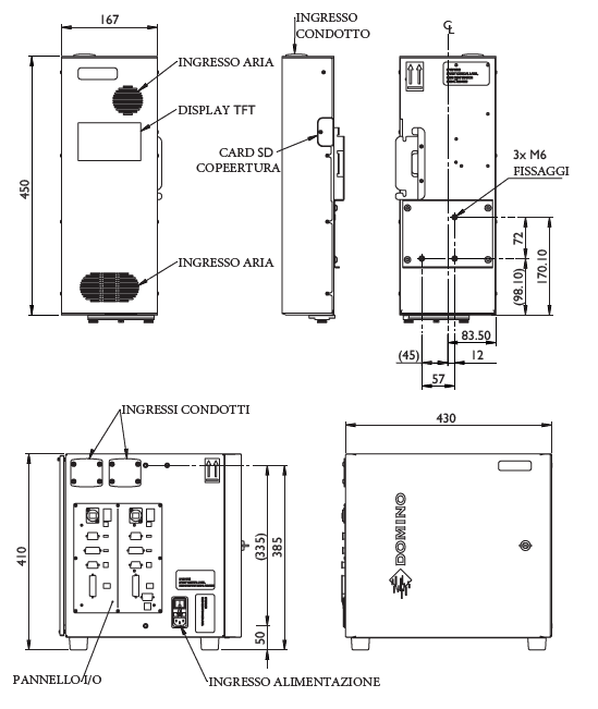 specifiche tecniche stampante digitale domino k300