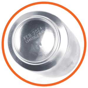 esempio di marcatura laser su lattina per il settore beverage