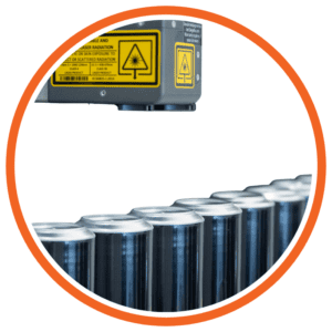 marcatore laser a fibra domino codifica di lattine per il beverage